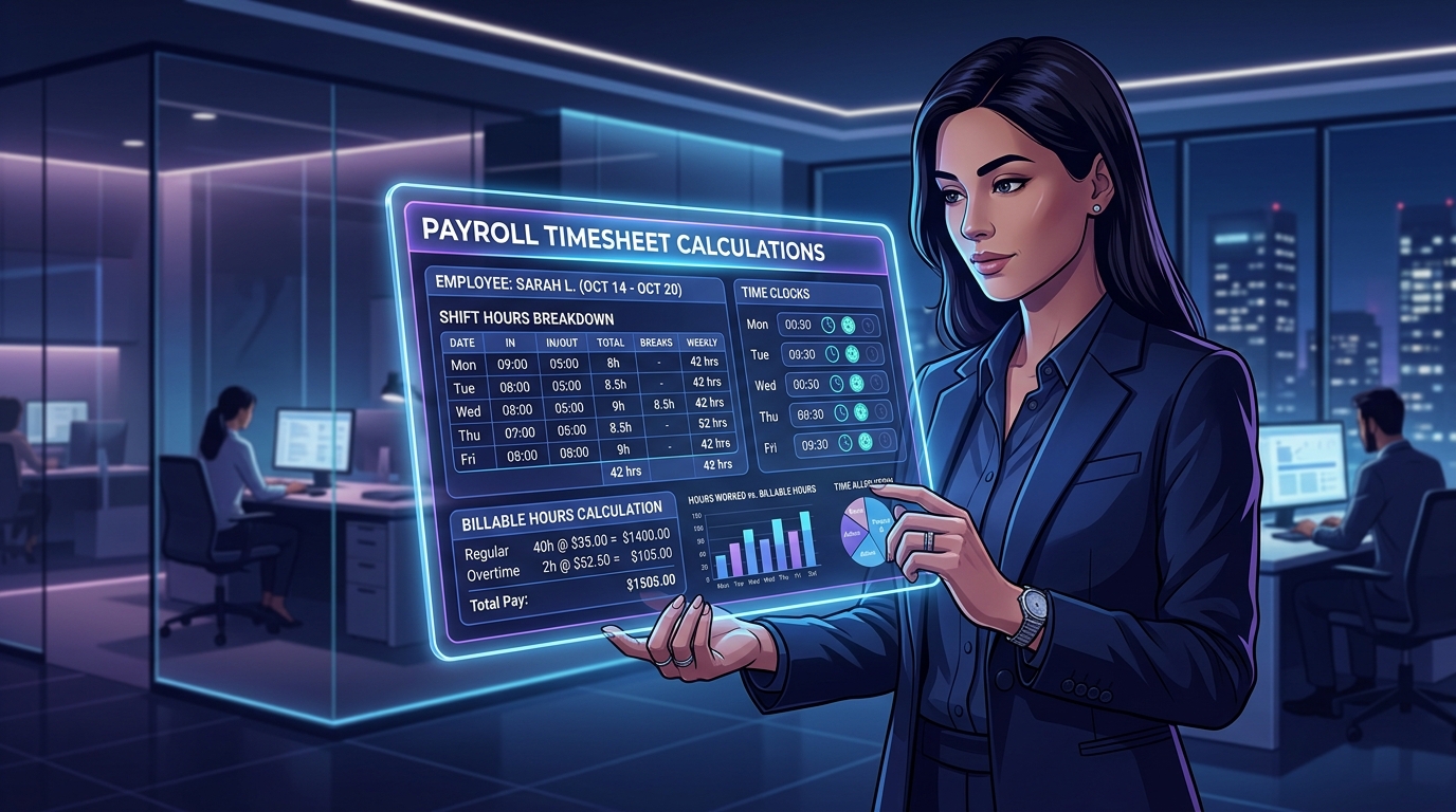 Calculating Payroll Timesheet Hours